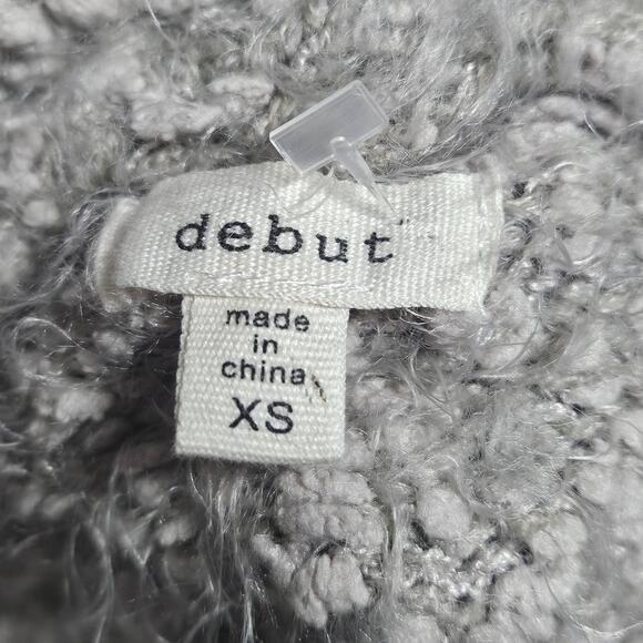 Gray Soft Cardigan Sweater with Pockets Size XS - Picture 3 of 3